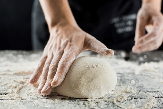 palline per pizza, forno in fiore