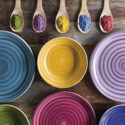 piatti colorati, ceramiche italia