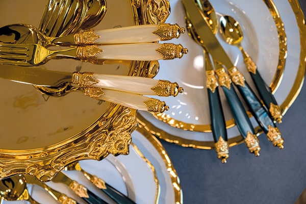 Online Shop Arianna Gold 24pcs Gold Pvd Cutlery Set - Rivadossi Sandro  ➤Modalyssa Color Ivory