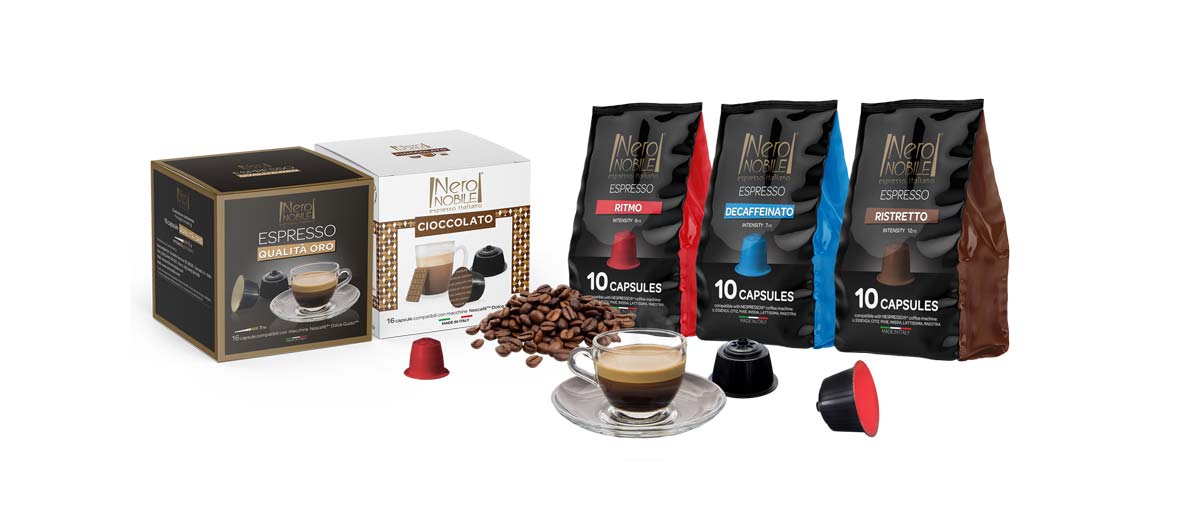 capsule-neronobile capsule caffè, nero nobile