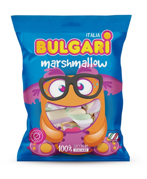 marshmallow caramelle extruded, bulgari agostino