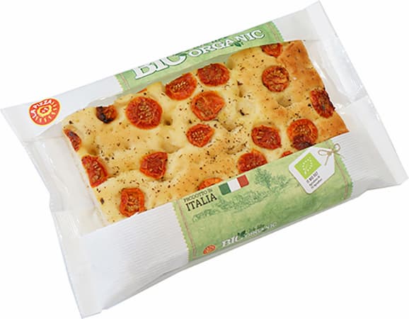 focaccia BIO 19x13 pomodorini pizza margherita bio, la pizza + 1