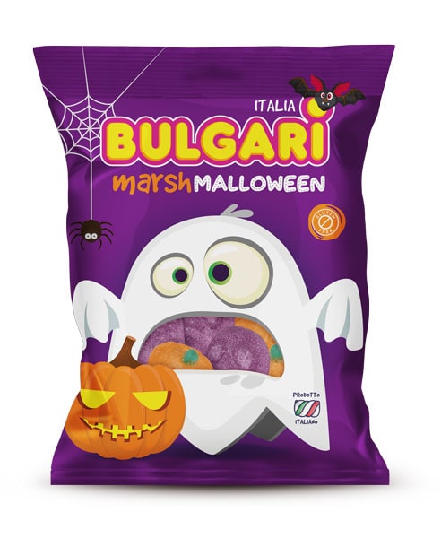 marshmallow caramelle mallowen, bulgari agostino