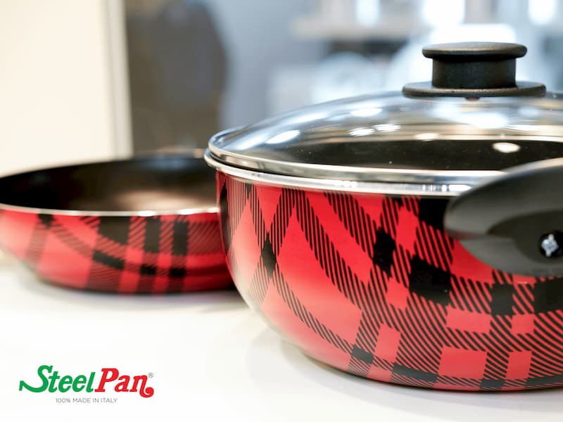 pentole_scozzese_steel_pan pentola decoro scozzese, steel pan