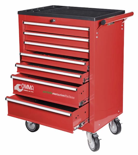 carrello-omma carrello portautensili 7 cassetti omma