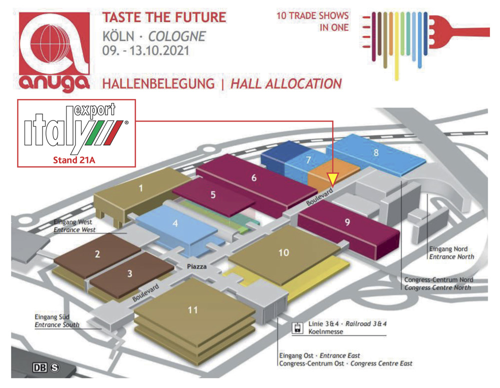 italy export posizione anuga 2021 boulevard 21a