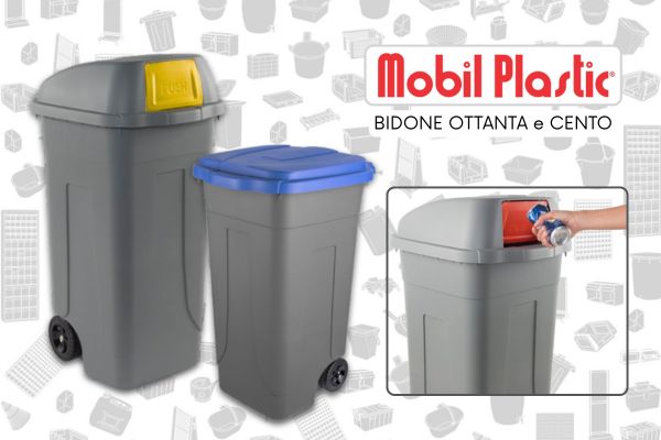 Mobil-Plastic-pulizia-e-raccolta-differenziata-bidone-ottanta-cento-Italy-Export Mobil Plastic bidone per la raccolta differenziata Ottanta e Cento
