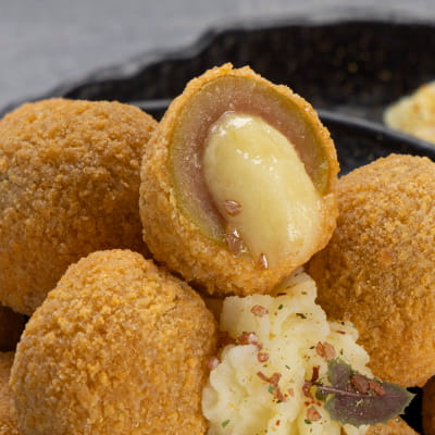 CGM olive scamorza e patate close up